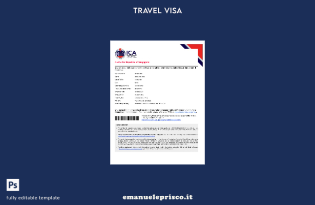 modello di visto Singapore e stile verificato nei formati Word e Pdf, modello di